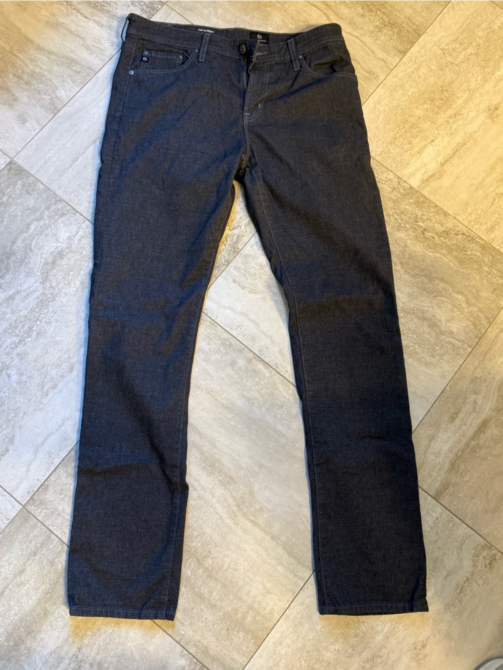 Ag Adriano Goldschmmied Everett 33x34 Men's Dark Grey Straight Jeans